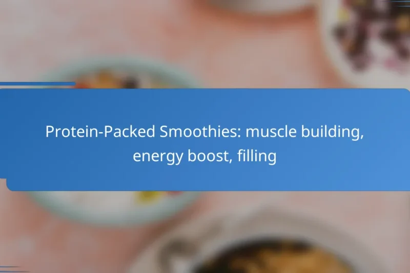 Protein-Packed Smoothies: muscle building, energy boost, filling